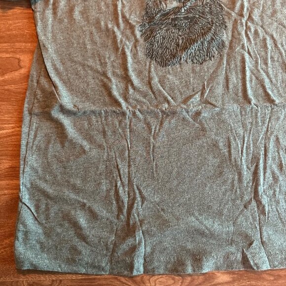 Bearded Skull Tee Grey Graphic Hipster Funny T-Shirt Size M - Picture 5 of 10